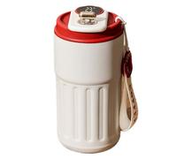 Kznifmk 450ML Smart ThermosBottle de Café con Temperatura LED Digital Térmica de Acero Inoxidable con Vaso Frascos Portátiles,C