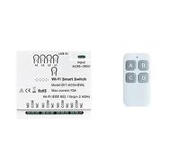 Kznifmk 4CH WiFi Smart Switch+Remoto 85-265V USB 5V 2.4G WiFi MóDulo de AutomatizacióN del Hogar para IFTT Home