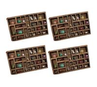 Kznifmk 4X 1:12 Estante de Baratija en Miniatura Estante de Cristal en Miniatura Casa de MuñEcas DecoracióN en Miniatura Bandeja de Impresoras Miniatura