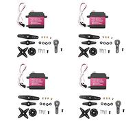 Kznifmk 4X 25KG Servo Digital Engranaje de Metal Completo Alto Par Impermeable para RC Robot Rastreador de Automóviles Ángulo de Control 270 °