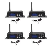 Kznifmk 4X 512 Controlador InaláMbrico Receptor Transmisor Pantalla LCD Potencia Ajustable para Discoteca DJ Stage Bar Light-EU Plug