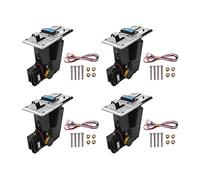 Kznifmk 4X Aceptador de Monedas Múltiples Máquina Expendedora de de Monedas Electrónicas con Puerto 4P Enrollable Electrónico, Canje de Boletos de Juego de