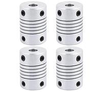 Kznifmk 4X Acoplamiento de Eje de 6 mm A 8 mm 25 mm de Longitud 18 mm de Diametro Acoplador de Motor Paso A Paso Conector