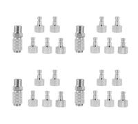 Kznifmk 4X Adaptador de Conexión de Liberación de Acoplador de Desconexión Rápida para Aerógrafo con 20 Conexiones Macho, 1/8 Pulgadas M-H