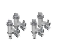 Kznifmk 4X Adaptador de Manguera de Piscina, Piezas de Repuesto para Piscina, Soporte de Manguera de Piscina y Válvula de Émbolo para Piscina Elevada