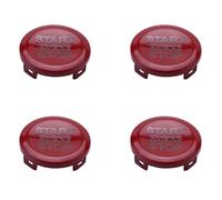Kznifmk 4X Ajuste de la Cubierta del BotóN del Interruptor de Arranque y Parada del Motor del Coche del ABS para Stelvio 2017 2018 (Rojo)