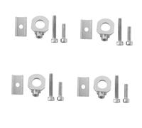 Kznifmk 4X Bike de Cadena Ajustador de Aleación de Aluminio Sujetador de Bicicleta Perno de Una Sola Velocidad Tornillo de Perno de Bicicleta para BMX Fixie Bike Plata