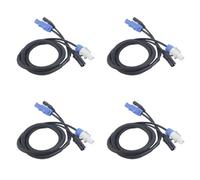 Kznifmk 4X Cable Powercon Combinación de Enchufe Powercon y Línea de Señal XLR para Tránsito de Señal de Conexión de Alimentación de Luz (A)
