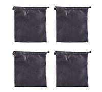 Kznifmk 4X Caja Bolso Bolsa de Almacenamiento Suave de PU para Around Auricular Ae -1 DJ Auriculare Negro