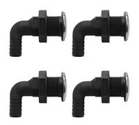 Kznifmk 4X Conector de Manguera de Universal de 3/4 Pulgadas Salida de Agua de Nylon Accesorios de Barcos Marinos