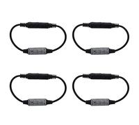 Kznifmk 4X Controlador en LíNea de Bajo Perfil Mini Interruptor de AtenuacióN de 3 Teclas para Tira de Luz LED Negro