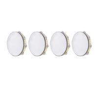 Kznifmk 4X Pandereta para Adultos 10 Pulgadas Tambor de Mano Campana Abedul Metal Jingles Percusión Regalo Instrumento Musical Educativo