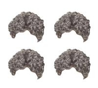 Kznifmk 4X Plata Adulto Momma SeñOra Vieja Disfraz Peluca