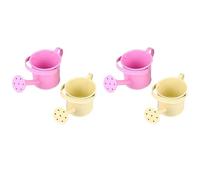 Kznifmk 4X Regadera de Metal, Regadera para Niños, Regadera de Hierro para Niños, Hervidor de Aspersión para Jardín, Hogar, Plantas, Flores