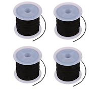 Kznifmk 4X Rodillo Negro Algodon Encerado Granos del Collar Secuencia de la Cuerda 1 mm Caliente
