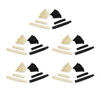 Kznifmk 5 Juegos de de Puente ABS en y Negro y Piezas de Repuesto de SillíN y Tuerca para Guitarra AcúStica