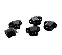 Kznifmk 5 Piezas de 2.1x5.5mm DC Hembra del Enchufe de energia del Negro