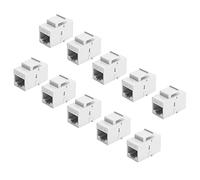 Kznifmk 50 Piezas Conector RJ45 Jack Cat6 Acoplador de Extensión Red Ethernet LAN Cat 6 Acoplador Conectores Extender Adaptador,