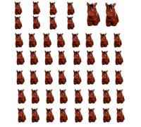 Kznifmk 50 Piezas Mini Figuras de Animales de Miniaturas de Animales Pequeños de Resina Accesorios de Jardín en Miniatura de Animales Salvajes,e