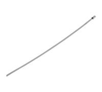 Kznifmk 50 Unids 4.6X300Mm Tubo de Escape de Acero Inoxidable Envoltura de Cable de Bloqueo Recubierto Bridas de PláStico Sujetacables de Acero Inoxidable Autoblocante