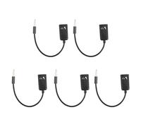 Kznifmk 5piezas 3.5mm Divisor de Audio Estereo Macho A Auricular Adaptador de Microfono + Auriculares Parejas Giran Conector de Arnes de Cableado