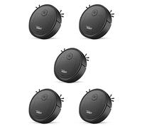 Kznifmk 5X Aspiradora Robótica Inteligente de Bajo Ruido Barredora de Piso Recogedor de Polvo Limpiador de Alfombras, Negro