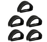 Kznifmk 5X Correas Adhesivas Dobles Antideslizante de Bicicleta Bicicleta BMX Fixie Engranaje Fijo Soldado Cinturón Correa de Clip del Pie de Pedal Negro