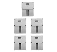 Kznifmk 5X Interruptor de Pie Ydt1-16 Cáscara de Aluminio Gris Herramienta de Máquina de Interruptor de Pedal Doble Accesorios de Interruptor