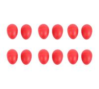 Kznifmk 6 Par de Huevos Musical de Maracas de Percusion de Plastico Musical Rojo