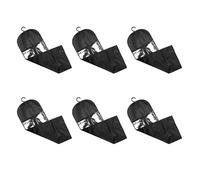 Kznifmk 6 Piezas Soporte para Extensiones Cabello Almacenamiento Pelucas para Múltiples Soportes para Pelucas Bolsas para Pelucas con Colgador Almacenamiento Extensiones Cabello Negro