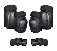 Kznifmk 6 Uds. Rodilleras para Adultos/Jóvenes, Coderas, Muñequeras, Conjunto de Equipo de Protección para Deportes Múltiples, Patinaje, Patinaje, Ciclismo M