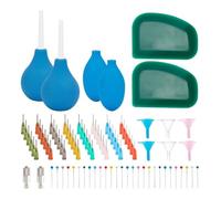 Kznifmk 65 Piezas de Herramientas de Alfarería, Aplicadoras de Punta de Precisión de Cerámica, Herramientas de Decoración, Exprimibles de Goma con Puntas Finas