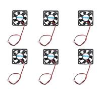 Kznifmk 6piezas 50mm x 50mm x 10mm 5010 DC 12V 0.1A 2 Ventilador de Enfriamiento Sin Escobillas