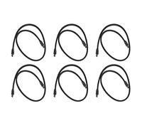 Kznifmk 6X 50cm 3.0 III Sata3 7Pin Cable de Datos Cables Ssd 6Gb/S Cable de Datos de Disco Duro HDD con de Nylon Versión Superior (Negro)