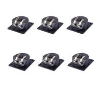 Kznifmk 6X Copa Del Terminal Caja De Altavoz Tipo De Borne Doble Forma Cuadrada Negro