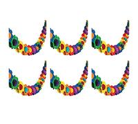 Kznifmk 6X Decoraciones de Guirnaldas de Papel, Pancarta Mexicana Guirnalda de Flores de Guirnalda de Hibisco Flores de Papel Tropicales Decoraciones de Fiesta de Luau