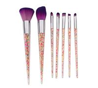 Kznifmk 7 Unids Astilla Diamante Cristal Pinceles de Maquillaje Conjunto Profesional FundacióN Mezcla en Polvo Cepillo para Ojos Kit de Herramientas Cepillo CosméTico 4