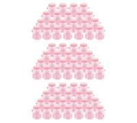 Kznifmk 72 X BiberóN Mini BiberóN 4X9cm Rhinestone Oso Rosa Regalo de Regalo Niña Bautismo