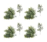Kznifmk 80 Piezas de Ramitas de Cedro Artificial Ramas de Espray de Cedro de Imitación Ramitas de Cedro Ramitas Púas Accesorios de Bricolaje