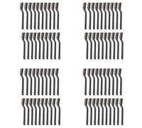 Kznifmk 80 Piezas Juego de Cepillo de Cerdas de Alambre de Acero Inoxidable de Mini Manejar para Limpiar Escoria de Soldadura, Manchas y Óxido (Plateado)