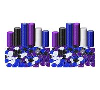 Kznifmk 800 Piezas Fichas de Póquer de Plástico Fichas de Juego 4 Colores Tarjeta de Contador para Jugar, Contar Fichas de Juego de Bingo, 2