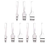 Kznifmk 9 Piezas de de 4 mm Perforadora de con Agujero Redondo Herramienta/Juego de Cincel Perforador de Costuras Desmontable