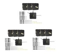 Kznifmk 9 Piezas Movimientos de Reloj DIY Reloj de Pared Mecanismo una Pilas Reloj Piezas una Juego y Punteros Longitud del Eje 22 mm