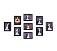 Kznifmk 9 Unids/Set Conjunto de de Foto Negro Foto DIY Extraíble Mural de la Pared Marcos de Foto Etiqueta Calcomanía Sala de Estar Decoración del Hogar