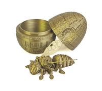 Kznifmk Abeja Mecánica, Regalo para Niños, Modelo de Mano, Accesorios de Decoración de Articulaciones Móviles, Color Bronce