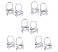 Kznifmk Abrazadera de Mástil de Antena Doble Soporte de Mordaza En V Pernos En U Accesorios de Montaje En Tubería 10 Juegos para Antena WiFi, Antena de TV