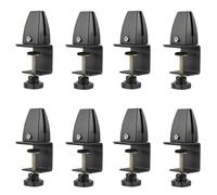 Kznifmk Abrazadera divisoria de Escritorio de Oficina, Soporte de Clip para Pantalla de privacidad, Abrazadera deflectora de Pantalla, partición para Abrazadera de Mesa, Negro, 8 Uds.