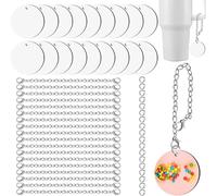 Kznifmk Accesorios de Adornos en para Llaves de Sublimación para MDF, Manualidades de Bricolaje de Doble Cara B