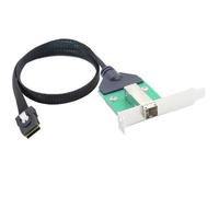 Kznifmk Adaptador de Cable de Servidor de Datos Externo Mini SAS HD SFF-8644 Hembra A Mini SAS SFF-8087 36P Macho de 12 G