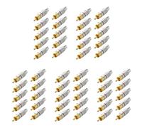 Kznifmk Adaptador de Conector Cable Coaxial de Audio Enchufe Macho Sin Costura 50 Piezas